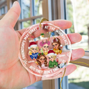 Friendships May Start At The Workplace Christmas Colleagues - Personalized Circle Glass Ornament