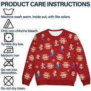 Custom Photo Best Dad Ever Funny Kids Christmas - Personalized Unisex Ugly Sweater