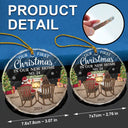 First Christmas In New Home Family Couples - Personalized Circle Glass Ornament