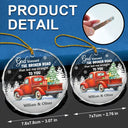 Que Dieu bénisse le couple Broken Road - Ornement en verre rond personnalisé 