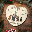 Dog Lovers, Pet Lovers, Couple - You & Me & The Dog Christmas Loving Couple - Personalized Custom Shaped Wooden Ornament
