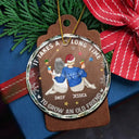 Gift For Bestie,Gifts For Colleagues,Happy,Christmas - It Takes A Long Time To Grow An Old Friend Christmas Backside - Personalized Circle Glass Ornament