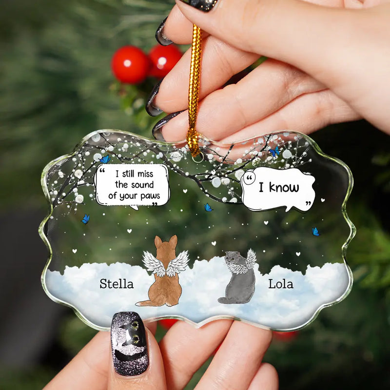 Pet Lovers, Memorial - They Still Talk About You Memorial Dog Cat - Personalized Medallion Glass Ornament