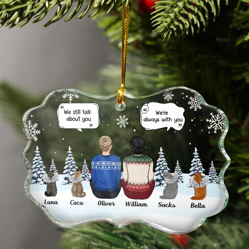 Pet Lovers, Memorial - I Miss You Memorial Dog Cat - Personalized Medallion Glass Ornament