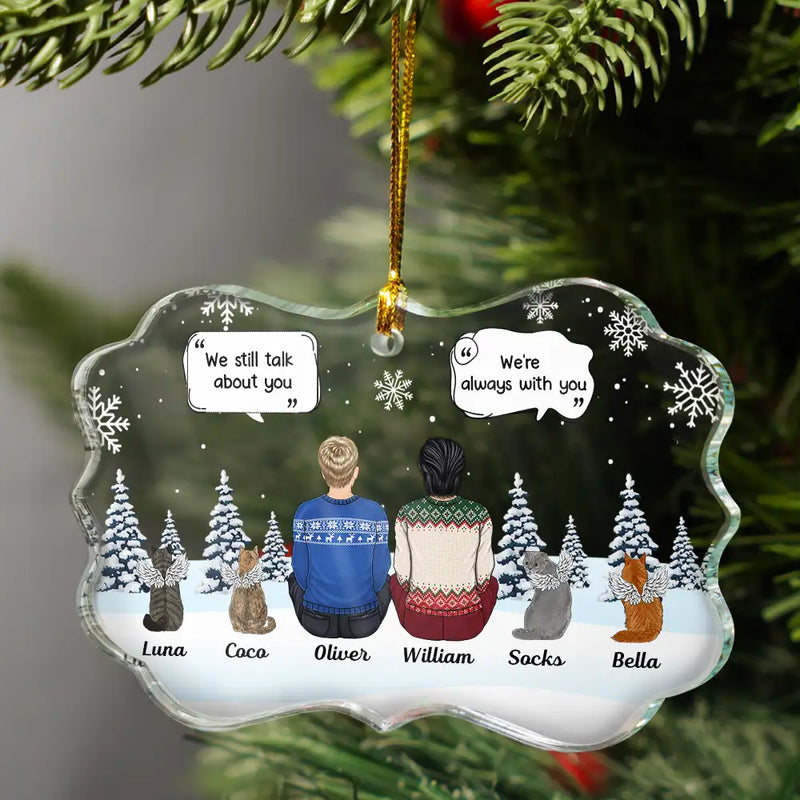 Pet Lovers, Memorial - I Miss You Memorial Dog Cat - Personalized Medallion Glass Ornament