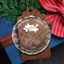 Gift For Couples - The Year I Found My Missing Piece Couples - Personalized Circle Glass Ornament