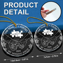 Gift For Couples - The Year I Found My Missing Piece Couples - Personalized Circle Glass Ornament