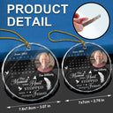 Family, Parents, Gift For Grandparents, Gift For Sibling - Custom Photo The Moment Your Heart Stopped Memorial Calendar - Personalized Circle Glass Ornament