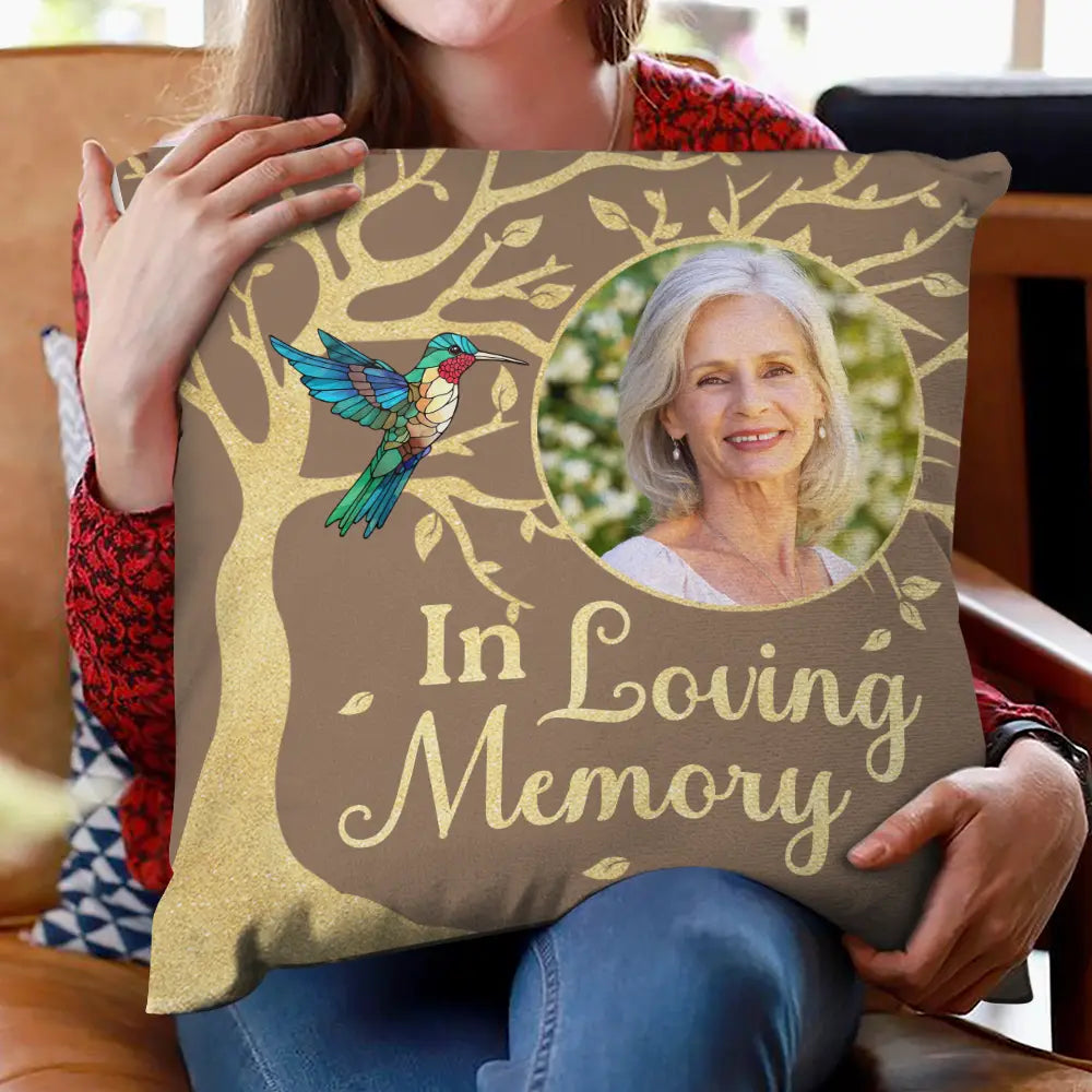Family, Parents, Gift For Grandparents, Gift For Sibling, Memorial - Custom Photo Although You Cannot See Me Memorial - Personalized Pillow