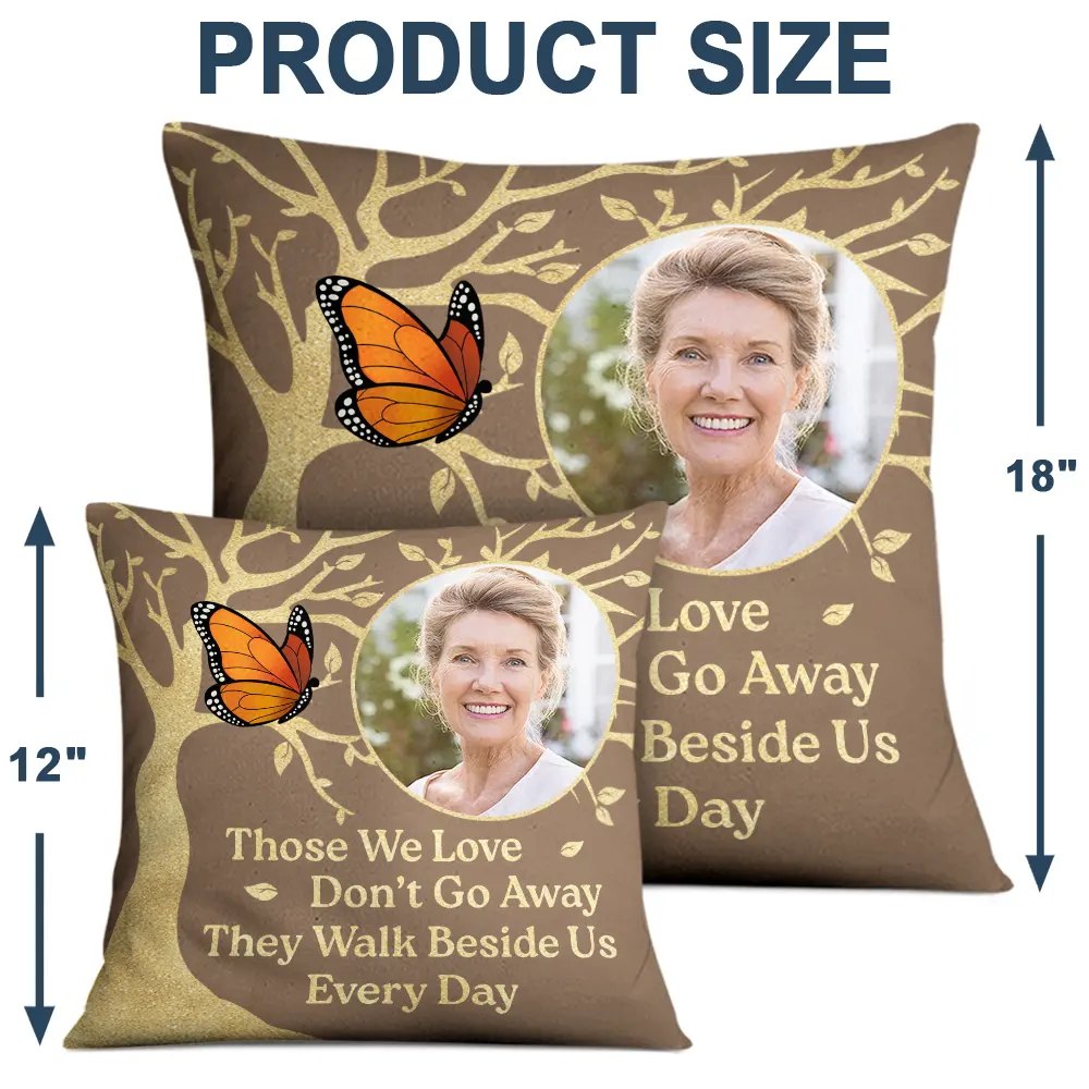 Family, Parents, Gift For Grandparents, Gift For Sibling, Memorial - Custom Photo Although You Cannot See Me Memorial - Personalized Pillow