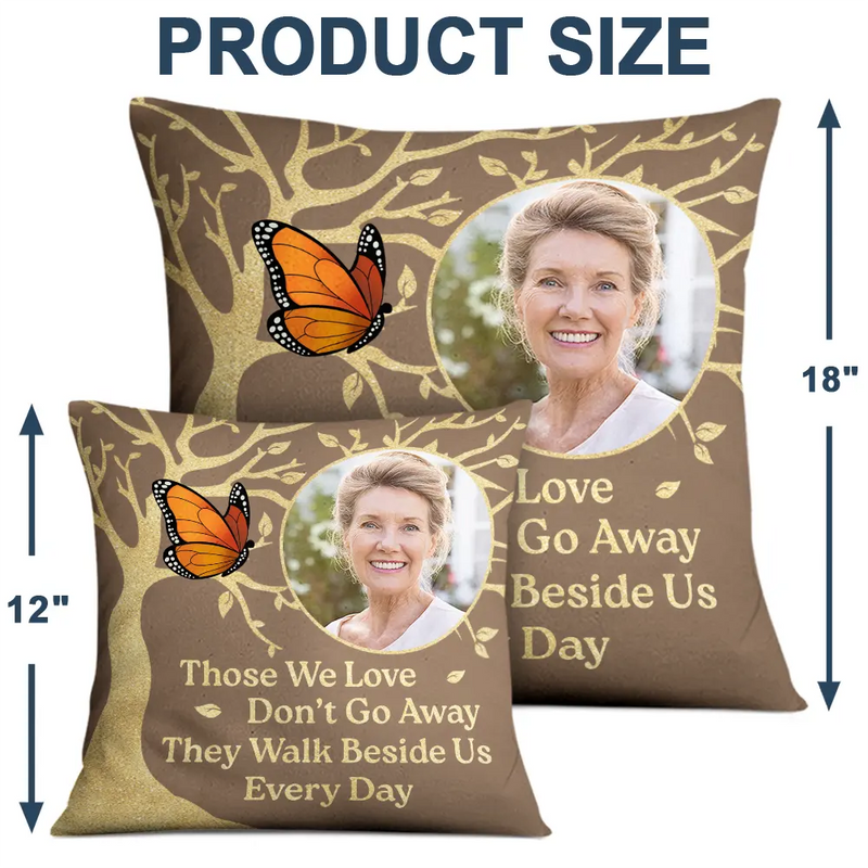 Family, Parents, Gift For Grandparents, Gift For Sibling, Memorial - Custom Photo Although You Cannot See Me Memorial - Personalized Pillow