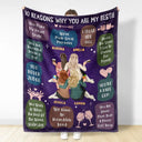 Gifts For Colleagues, Gift For Bestie - 10 Reasons Why You Are My Bestie Backside - Personalized Fleece Blanket, Sherpa Blanket