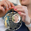 Family, Parents, Gift For Grandparents, Gift For Sibling, Memorial - Custom Photo Goodbyes Are Not Forever Memorial - Personalized Circle Glass Ornament