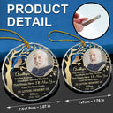 Family, Parents, Gift For Grandparents, Gift For Sibling, Memorial - Custom Photo Goodbyes Are Not Forever Memorial - Personalized Circle Glass Ornament