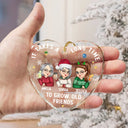 Gift For Bestie, Gifts For Colleagues, Gift For Sisters - It Takes A Long Time To Grow An Old Friend Christmas - Personalized Heart Shaped Glass Ornament