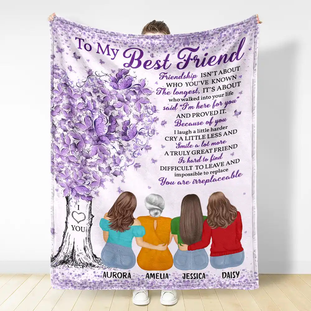 Gift For Bestie, Gift For Sisters, Gifts For Colleagues - To My Best Friend I'm Here For You Friendship - Personalized Fleece Blanket, Sherpa Blanket
