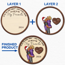 Gift For Couples, Gift For Husband, Gift For Wife, Gift For Boyfriend, Gift For Girlfriend - Of All The Weird Things Kissing Couples - Personalized 2-Layered Wooden Ornament