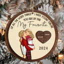Gift For Couples, Gift For Husband, Gift For Wife, Gift For Boyfriend, Gift For Girlfriend - Of All The Weird Things Kissing Couples - Personalized 2-Layered Wooden Ornament