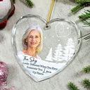 Memorial, Family, Parents, Gift For Grandparents, Gift For Sibling - Custom Photo The Sky Looks Different Memorial Family - Personalized Glass Ornament