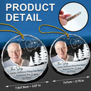 Memorial, Family, Parents, Gift For Grandparents, Gift For Sibling - Custom Photo The Sky Looks Different Memorial Family - Personalized Glass Ornament