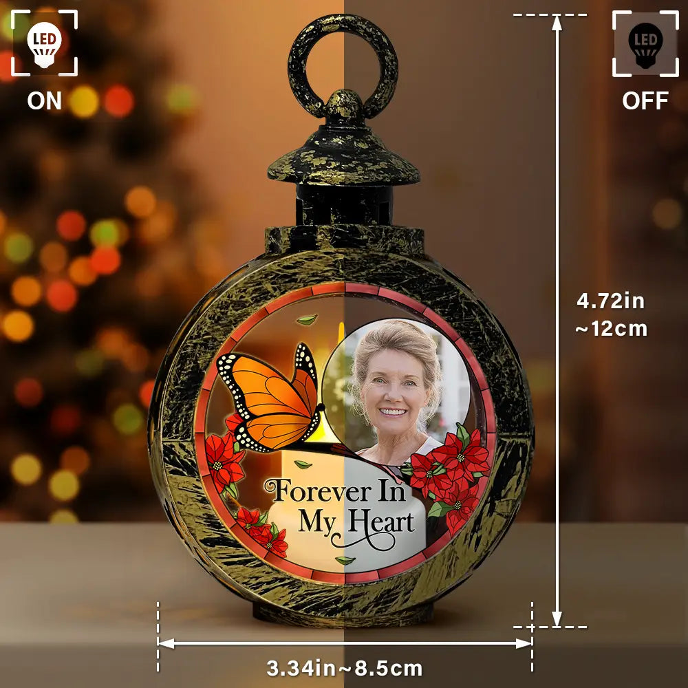 Memorial, Family - Custom Photo Memorial I'm Always With You - Personalized Candlelight Lantern Ornament