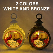 Memorial, Family - Custom Photo Memorial I'm Always With You - Personalized Candlelight Lantern Ornament