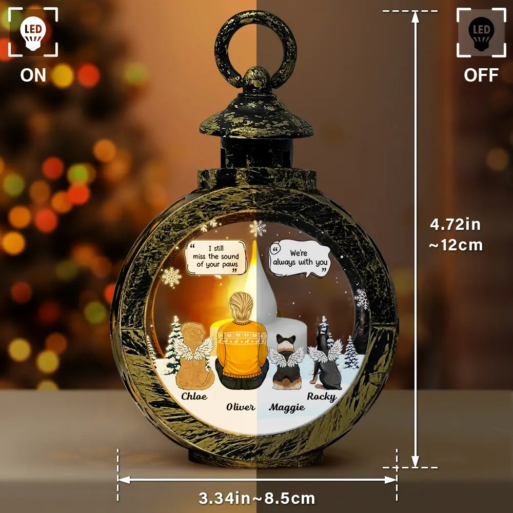Pet Lovers, Dog Lovers, Cat Lovers, Dog Mom - I Miss You Memorial Dog Cat - Personalized Candlelight Lantern Ornament