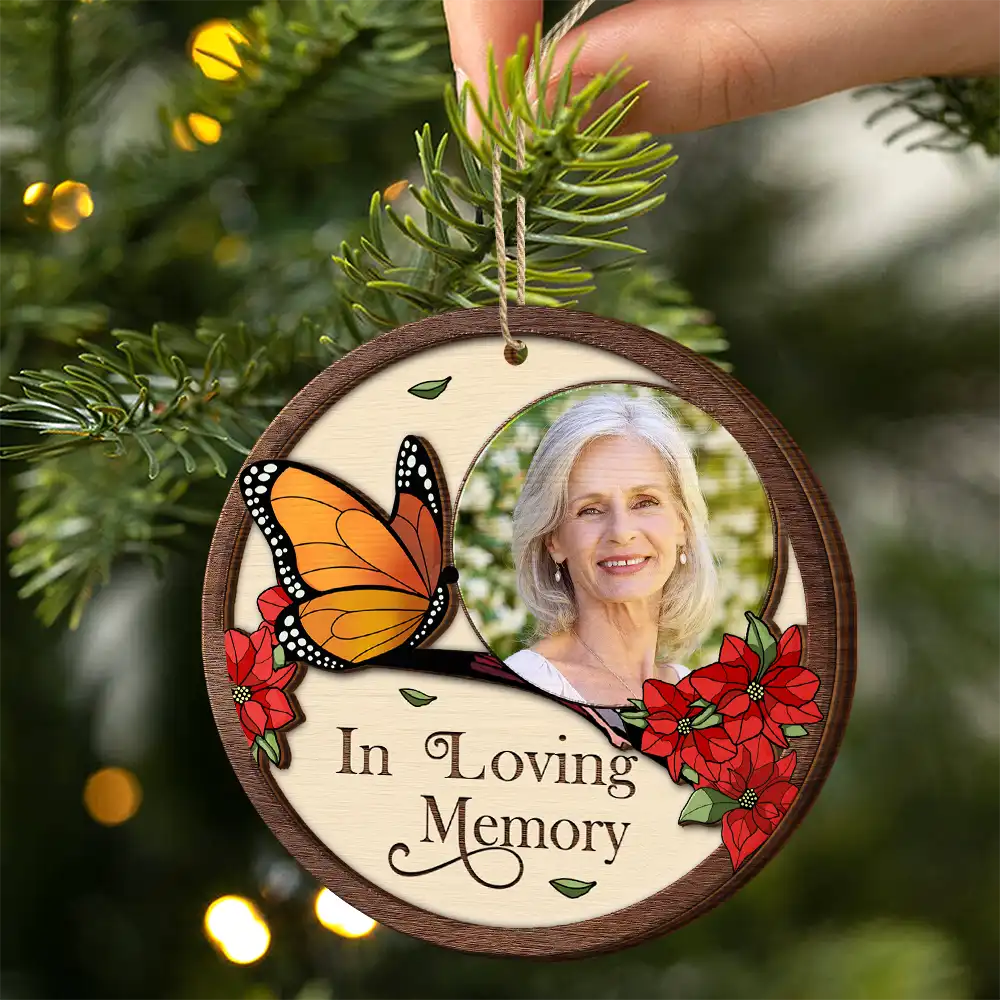 Memorial, Family - Custom Photo Memorial I'm Always With You - Personalized 2-Layered Wooden Ornament