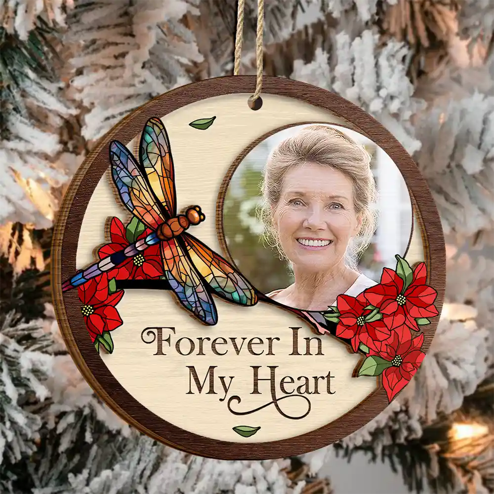 Memorial, Family - Custom Photo Memorial I'm Always With You - Personalized 2-Layered Wooden Ornament