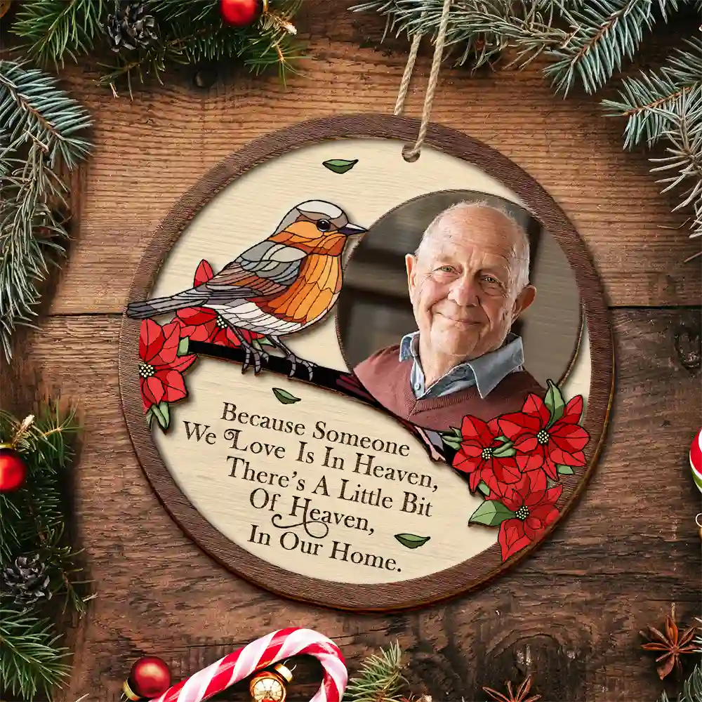 Memorial, Family - Custom Photo Memorial I'm Always With You - Personalized 2-Layered Wooden Ornament