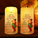 Christmas,Love,Gift For Couples,Gift For Husband,Gift For Wife,Gift For Boyfriend,Gift For Girlfriend,Anniversary - The Day I Met You Kissing Couples - Personalized Flameless LED Candle