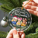 Gift For Bestie, Gifts For Colleagues - Besties Our Laughs Are Limitless Christmas - Personalized Circle Glass Ornament