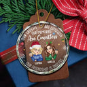 Gift For Bestie, Gifts For Colleagues - Besties Our Laughs Are Limitless Christmas - Personalized Circle Glass Ornament