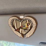 Sad,Family,Parents,Gift For Grandparents,Gift For Sibling,Memorial - Memorial Bird I'm Always With You - Personalized Custom Shaped Car Visor Clip