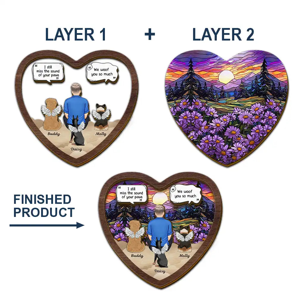 Pet Lovers, Cat Lovers, Dog Lovers, Dog Dad, Dog Mom - I Miss You Memorial Dog Cat - Personalized Custom Shaped Car Visor Clip