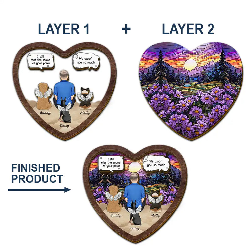 Pet Lovers, Cat Lovers, Dog Lovers, Dog Dad, Dog Mom - I Miss You Memorial Dog Cat - Personalized Custom Shaped Car Visor Clip