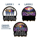 Gift For Bestie, Gifts For Colleagues, Old Best friends - We'll Be Friends Until We're Old And Senile Bestie - Personalized Custom Shaped Car Visor Clip
