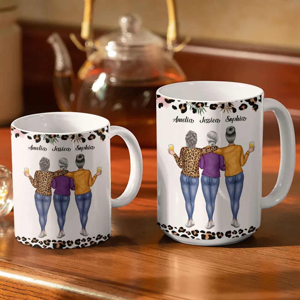 Gift For Bestie, Gifts For Colleagues, Old Best friends - I Hope We're Friends Until We Die Bestie - Personalized White Edge-to-Edge Mug