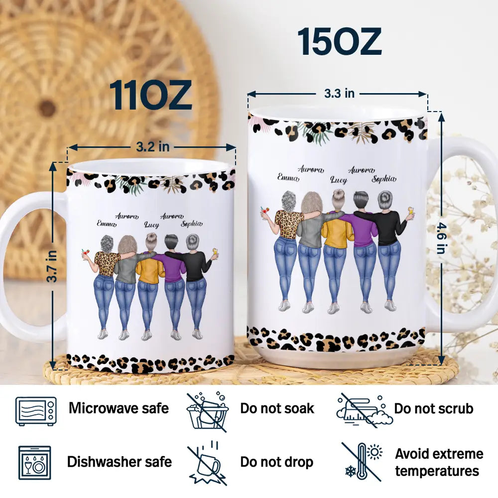 Gift For Bestie, Gifts For Colleagues, Old Best friends - I Hope We're Friends Until We Die Bestie - Personalized White Edge-to-Edge Mug