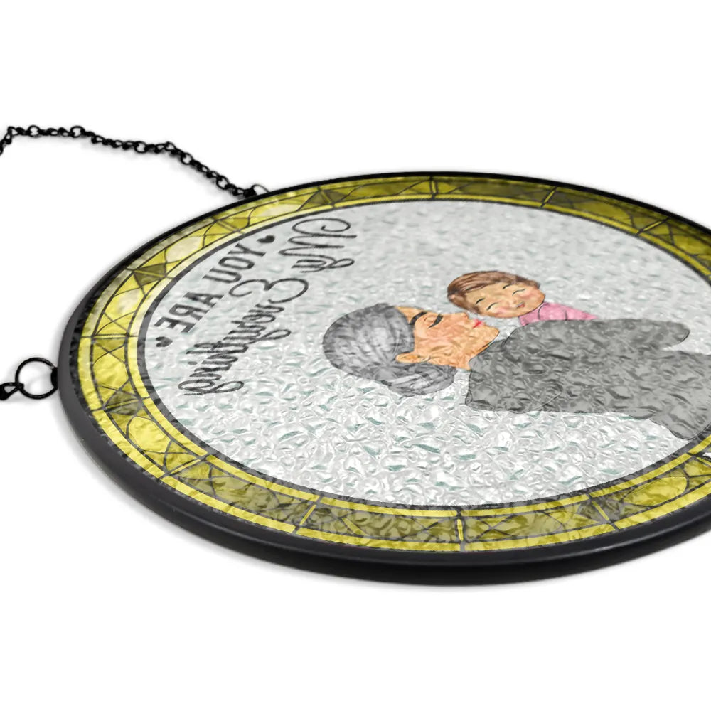 New Mom, Gift For Mother, Gift For Wife - You Are My Everything Newborns New Mom - Personalized Stained Glass Window Hanging Suncatcher
