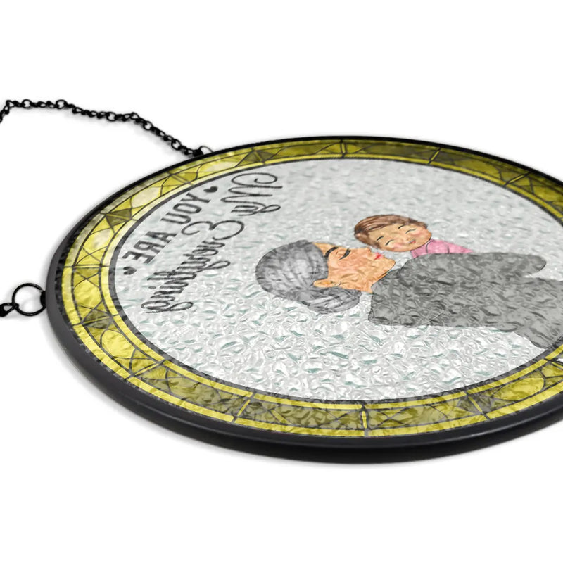 New Mom, Gift For Mother, Gift For Wife - You Are My Everything Newborns New Mom - Personalized Stained Glass Window Hanging Suncatcher
