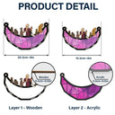 Pet Lovers, Dog Lovers, Cat Lovers, Dog Dad, Dog Mom, Cat Dad - Dog Mom Cat Mom Dog Dad Cat Dad - Personalized Window Hanging Suncatcher Ornament
