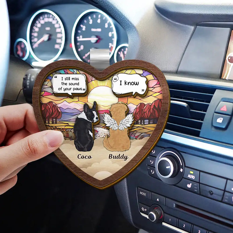 Sad,Pet Lovers,Cat Lovers,Dog Lovers,Memorial - They Still Talk About You Memorial Dog Cat - Personalized Custom Shaped Car Visor Clip