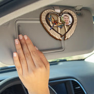 Family, Parents, Gift For Grandparents, Gift For Sibling, Memorial - Custom Photo Memorial Bird I'm Always With You - Personalized Custom Shaped Car Visor Clip
