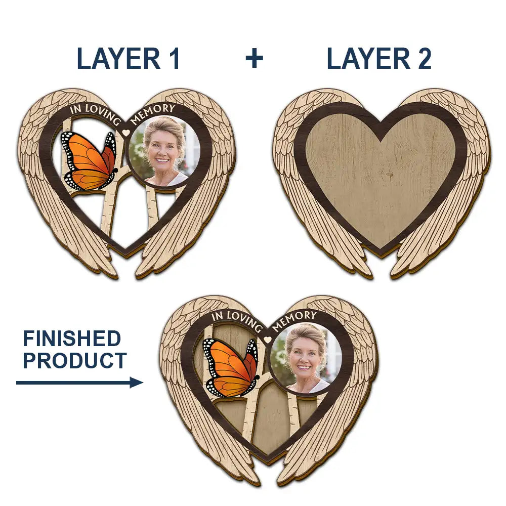 Family, Parents, Gift For Grandparents, Gift For Sibling, Memorial - Custom Photo Memorial Bird I'm Always With You - Personalized Custom Shaped Car Visor Clip
