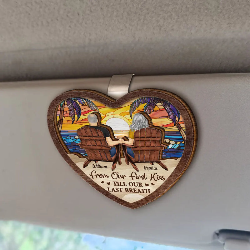 Gift For Couples, Gift For Husband, Gift For Wife, Gift For Boyfriend, Gift For Girlfriend - You And Me We Got This Couple - Personalized Custom Shaped Car Visor Clip
