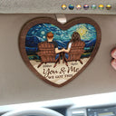 Gift For Couples, Gift For Husband, Gift For Wife, Gift For Boyfriend, Gift For Girlfriend - You And Me We Got This Couple - Personalized Custom Shaped Car Visor Clip
