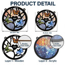 Gift For Mother, Gift For Grandma - Birth Month Butterflies Nana Mom - Personalized Window Hanging Suncatcher Ornament
