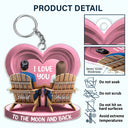 Gift For Couples,Gift For Wife,Gift For Husband,Gift For Boyfriend,Love - Together Since Couple 3D Effect - Personalized Acrylic Keychain