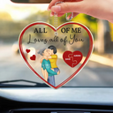 Gift For Couples, Gift For Husband, Gift For Wife, Gift For Boyfriend, Gift For Girlfriend - Drive Safe I Love You Kissing Couples - Personalized Acrylic Car Hanger